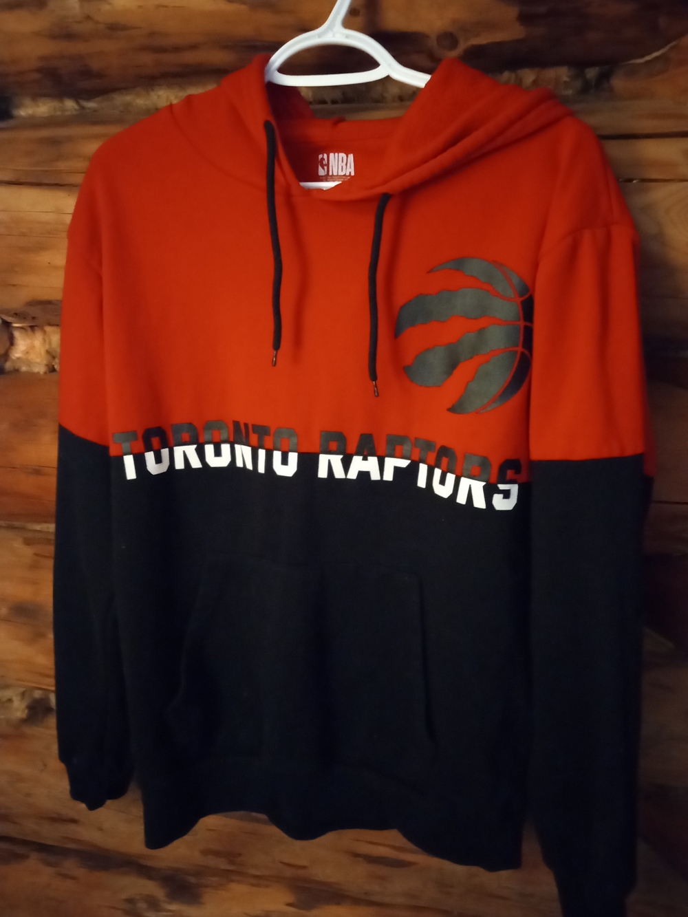 NBA Toronto Raptors Red and Black Pullover Hoodie